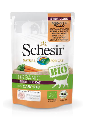 Schesir Bio Cat Sterilized Busta Multipack 16x85G