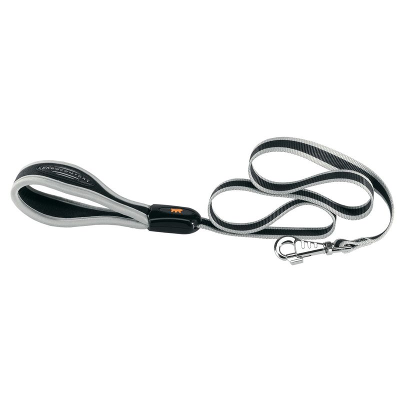 FERPLAST-ERGOCOMFORT-CANE-GUINZAGLIO-GRIGIO-E-NERO