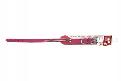 Collare in Pelle Camon Fucsia