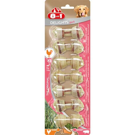 8in1 Delights Ossi XS da Masticare per Cane