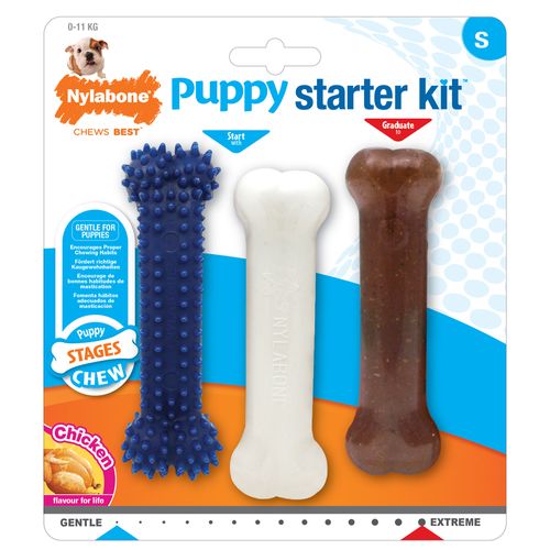 Nylabone Puppy Starter Kit Pollo