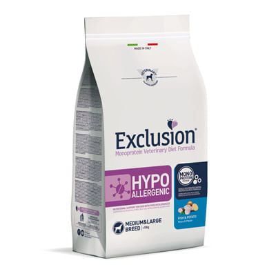 Exclusion Diet Cane Hypoallergenic Pesce E Patate 12kg