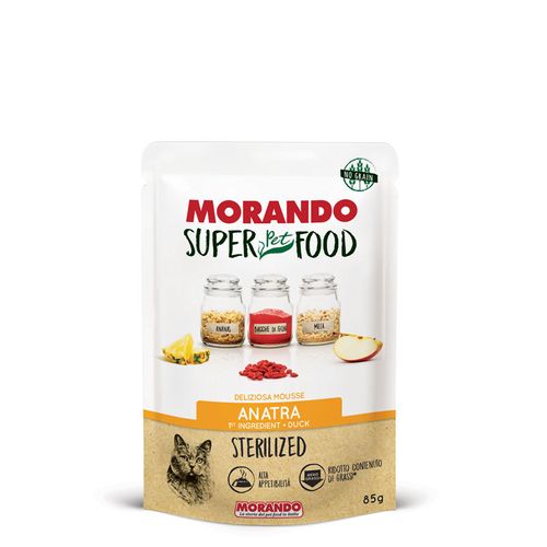 Morando Superfood Gatto Sterilised Busta Mousse Anatra