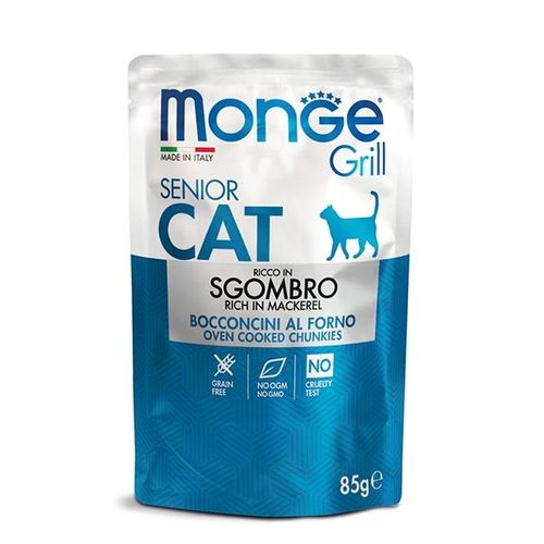 Monge Grill Senior Cat Busta Multipack 28x85G