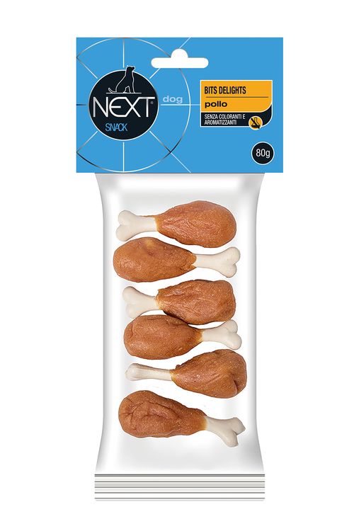 Next Dog Snack Bits Delights Pollo 80G