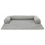 divano-nero-con-coperta-grigio-chiaro1