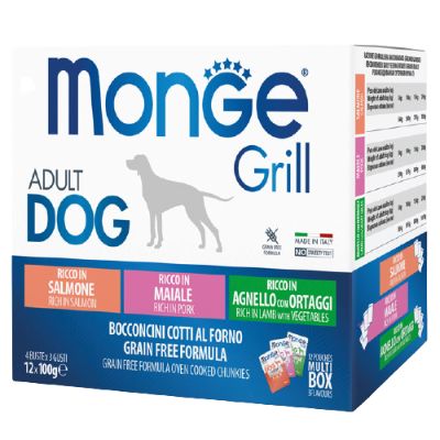 monge-grill-multipack-salmone-maiale-agnello-per-cane-12x100-g