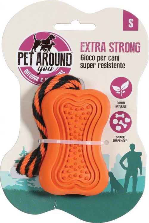 Gioco Cane Extra Strong con Corda Arancione