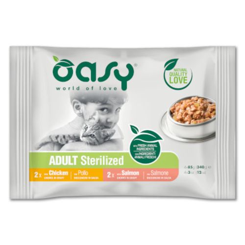 Oasy Cat Sterilised Busta Multipack 4x85G