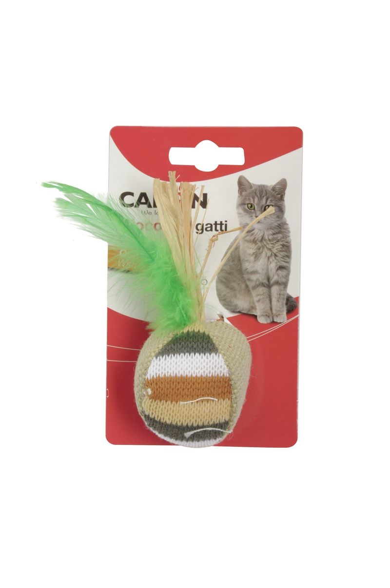camon-palla-con-piuma-per-gatto-grigia
