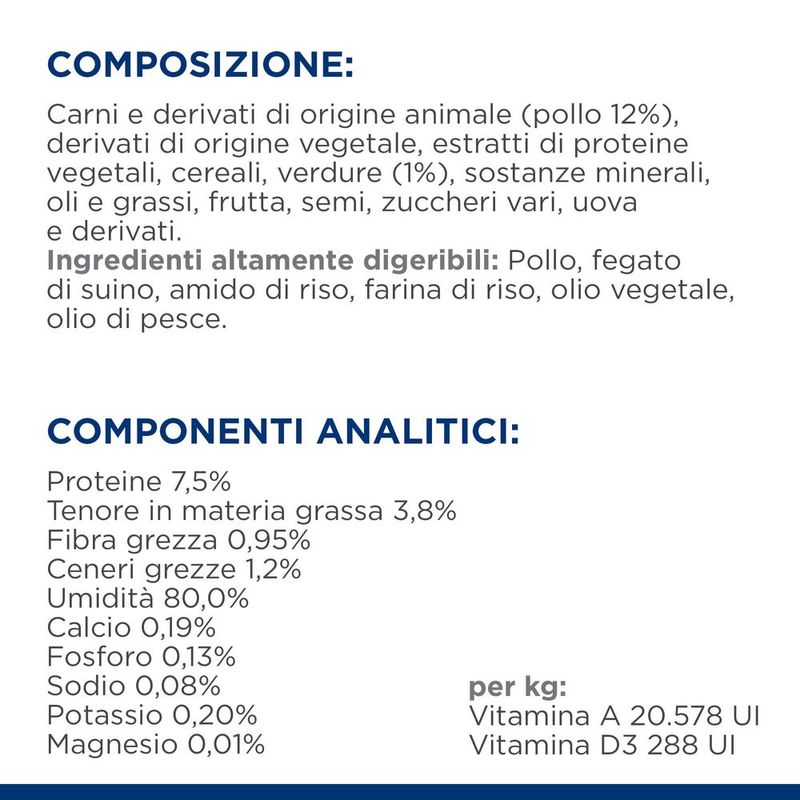 hills-prescription-diet-gastrointestinal-biome-spezzatino-gatto-pollo-verdure-ingredienti