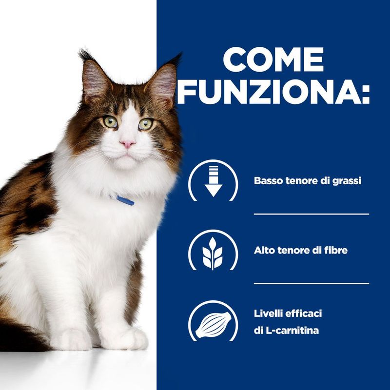 hills-prescription-diet-multi-benefit-w-d-per-gatto-con-pollo-come-funziona