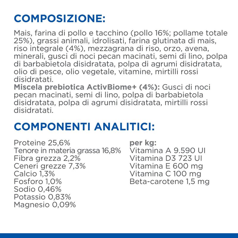 hills-science-plan-perfect-digestion-puppy-composizione