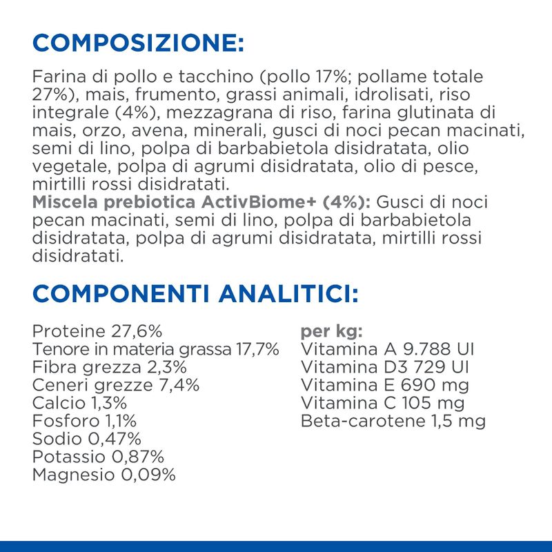 hills-science-plan-perfect-digestion-small-mini-puppy-composizione