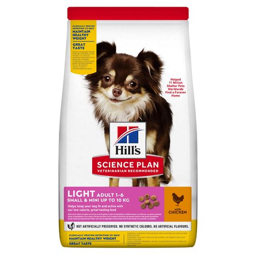 Hill's Science Plan Light Small & Mini Adult Alimento Secco per Cani con Pollo