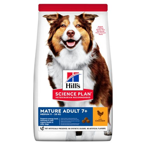 Hill's Science Plan Medium Mature Adult 7+ Alimento per Cani con Pollo