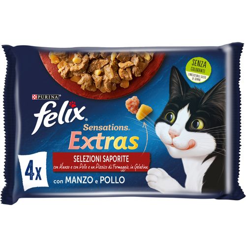 Felix Sensations Extras Cat Busta Multipack 4x85G