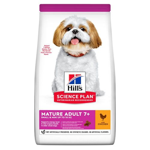 Hill's Science Plan Small & Mini Mature Adult 7 + Alimento Secco per Cani con Pollo