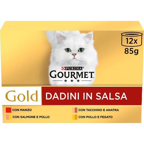 Gourmet Gold Gatto Mix Dadini in Salsa Multipack