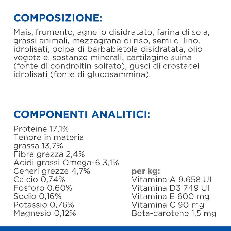 hills-science-plan-mature-adult-7-agnello-e-riso-composizione