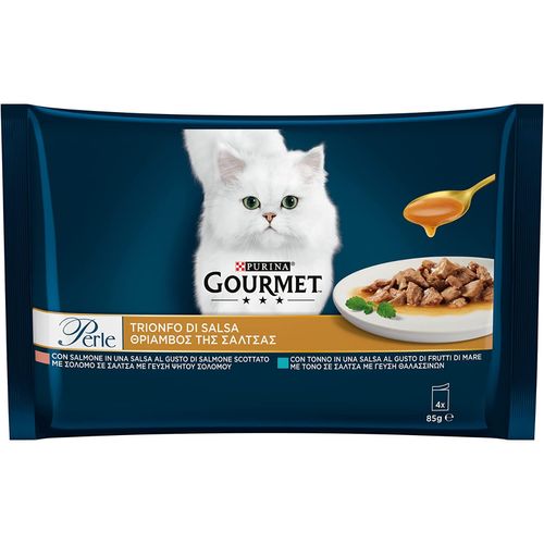 Gourmet Perle Trionfo in Salsa Cat Busta Multipack 4x85G