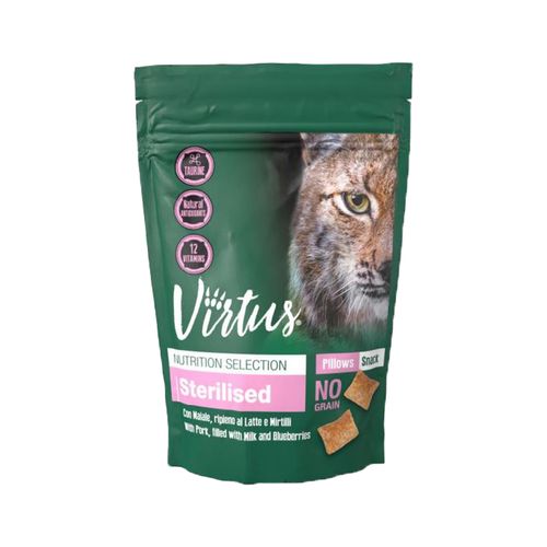 Virtus Snack Cat Nutrition Selection  Maiale Latte e Mirtilli 60G