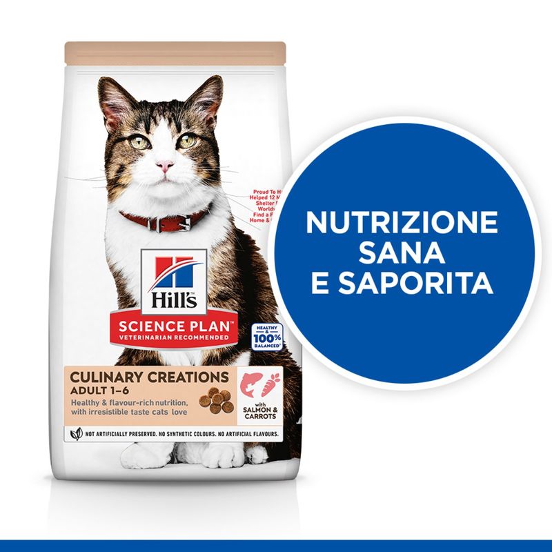 hills-science-plan-culinary-creations-adult-alimento-gatti-salmone-carote-nutrizione