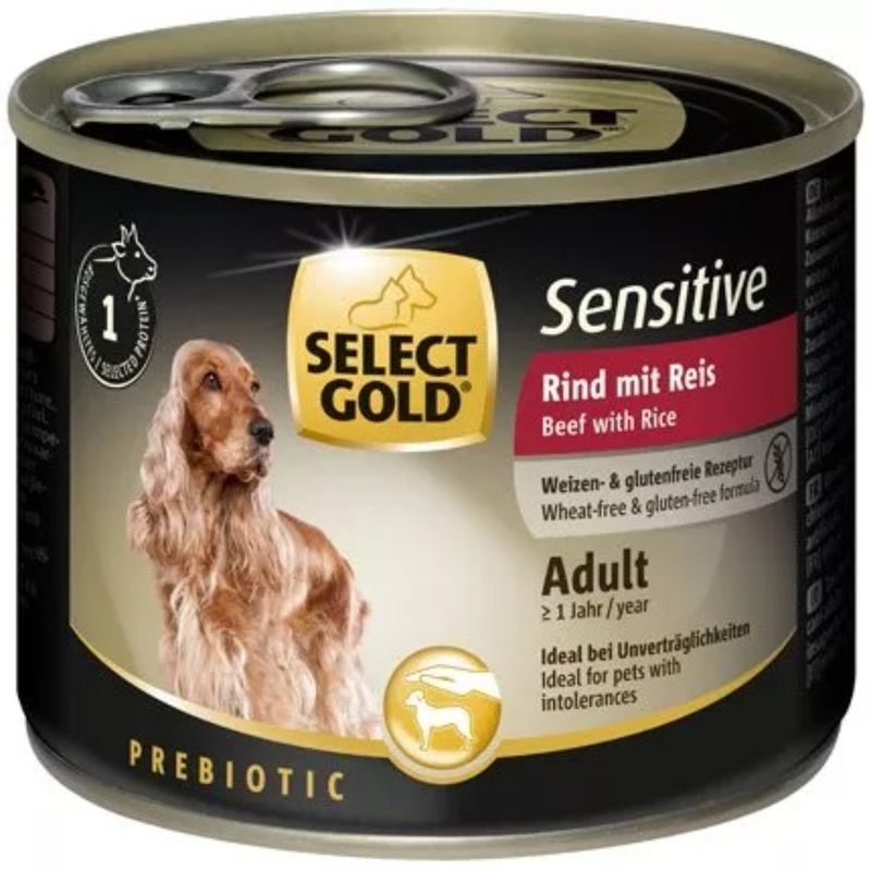 select-gold-sensitive-cibo-umido-per-cane-con-manzo-con-riso