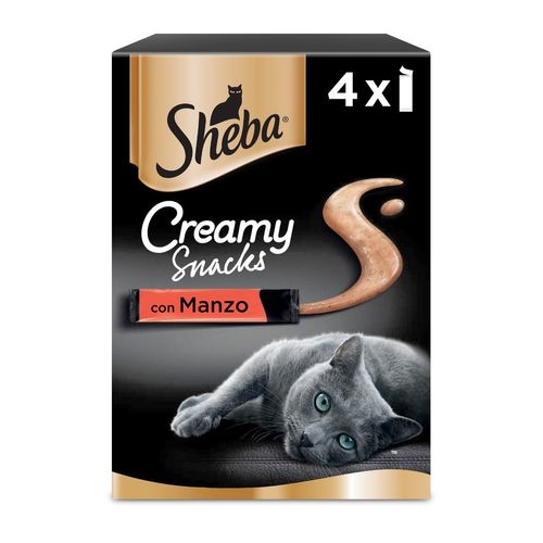 Sheba Snack Gatto Creamy Snack Manzo 4X12G