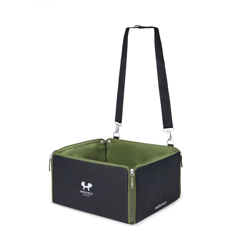 united-pets-seggiolino-car-box-per-cane-urban-pet-nero-verde