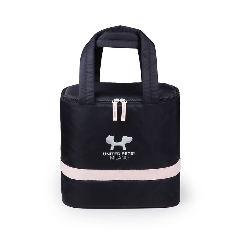 united-pets-borsa-travel-bag-small-eco-nera-rosa1