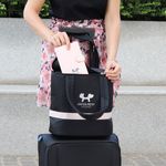united-pets-borsa-travel-bag-small-eco-nera-rosa3