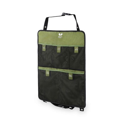 United Pets Coprischienale Auto Car Organizer con Tasche Portaoggetti Nero Verde