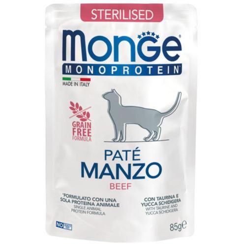 Monge Monoprotein Cat Sterilised Busta Multipack 28x85G