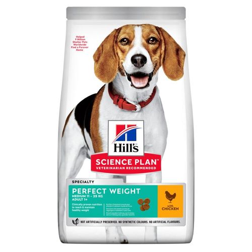 Hill's Science Plan Perfect Weight Medium Alimento per Cani con Pollo