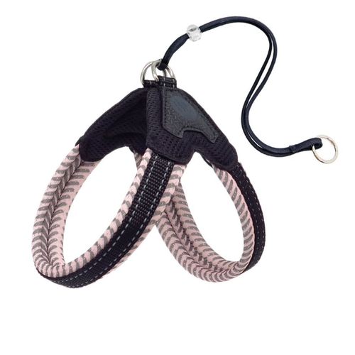 Pettorina per Cane Spighe Rosa con Laccio