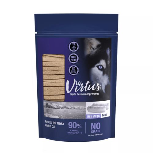 Virtus Dog Snack Mini Strips al Merluzzo 90G