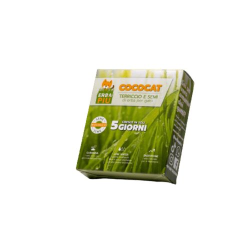 Erba Più Cococat Terriccio e Semi di Erba per Gatto
