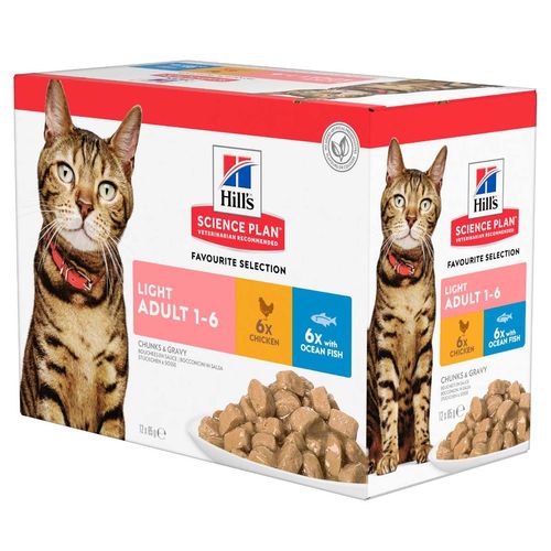 Hill's Science Plan Light Cat Busta Multipack 12x85G