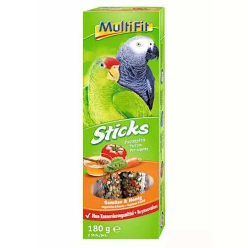 MultiFit Sticks per Pappagalli con Verdure e Miele