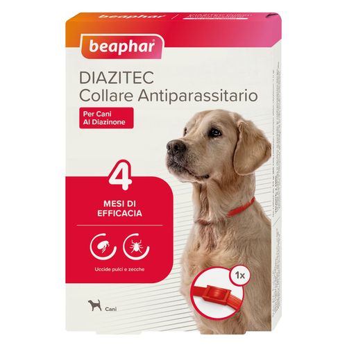 Beaphar Diazitec Collare Antiparassitario per Cane Rosso