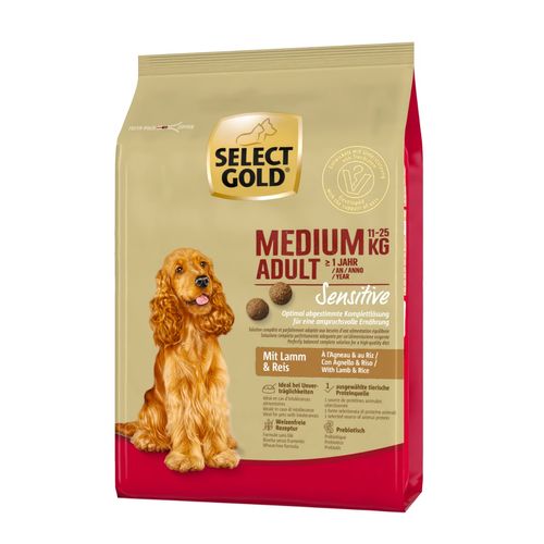 Select Gold Sensitive Medium Adult con  Agnello e Riso