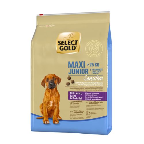 Select Gold Sensitive Maxi Junior con Agnello Salmone Patate