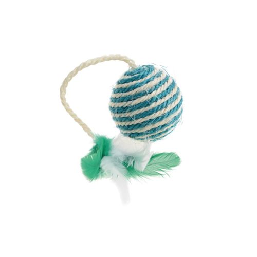 AniOne Gatto Giocattolo Palla In Sisal con Molla