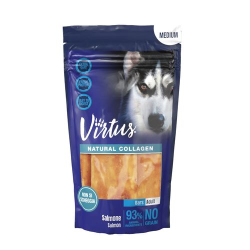 Virtus Snack Dog Collagene Barrette al Salmone 90G