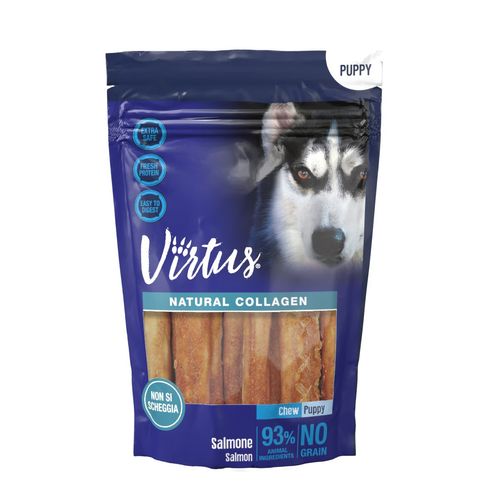 Virtus snack dog collagene Chew Puppy Salmone 90G