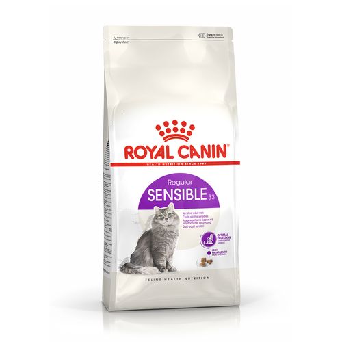 Royal Canin Cat Sensible Alimento Completo per Gatti Adulti di Oltre 1 Anno di Età con Sensibilità Digestiva