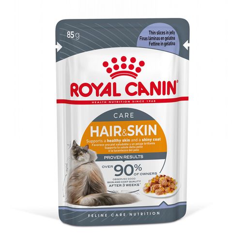 Royal Canin Cat Care Hair&Skin in Gelatina Busta Multipack 48x85G