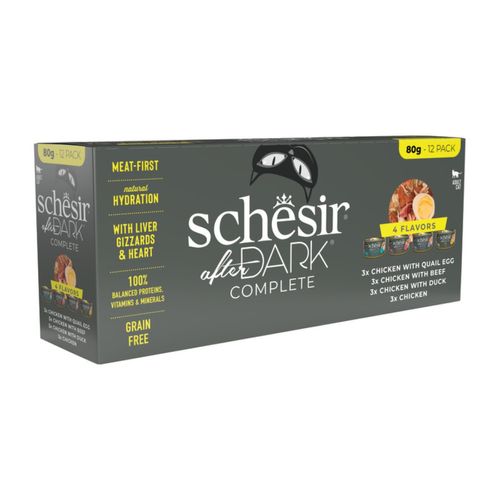 Schesir After Dark Cat Mix Filetti Lattina Multipack 12x80G