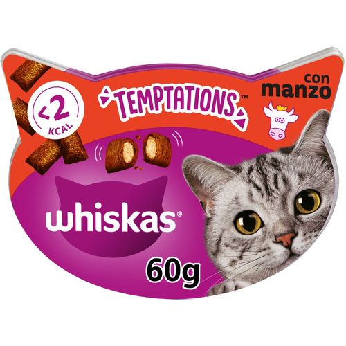 Whiskas Snack Gatto Temptations Manzo 60G